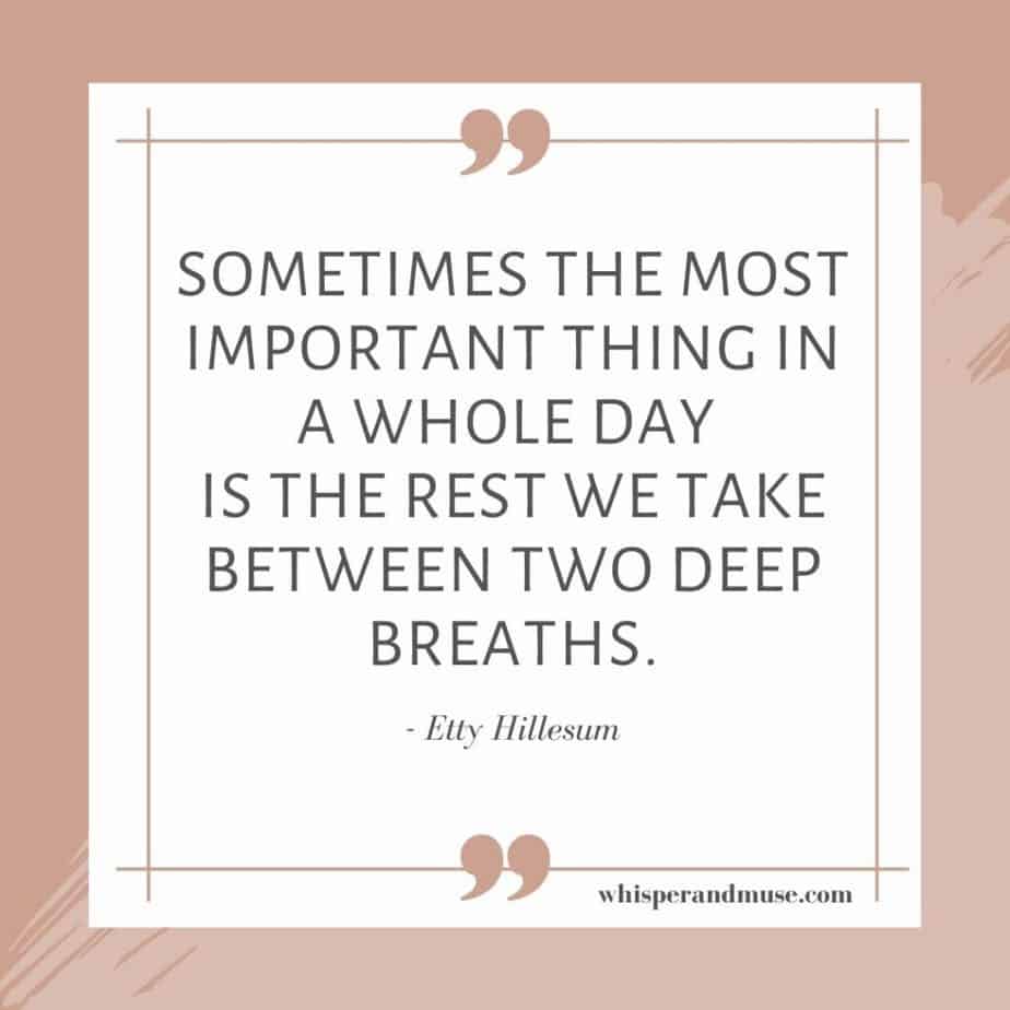 Etty Hillesum self care Sunday quote