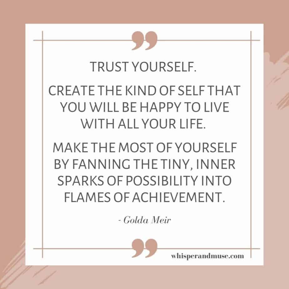 Golda Meir self care Sunday Quote