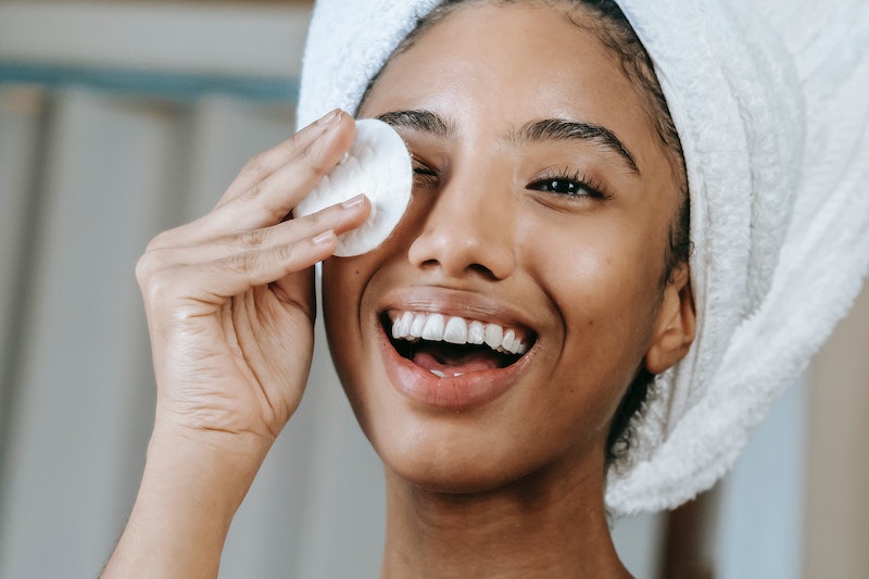 Woman smiling with fresh clean skin